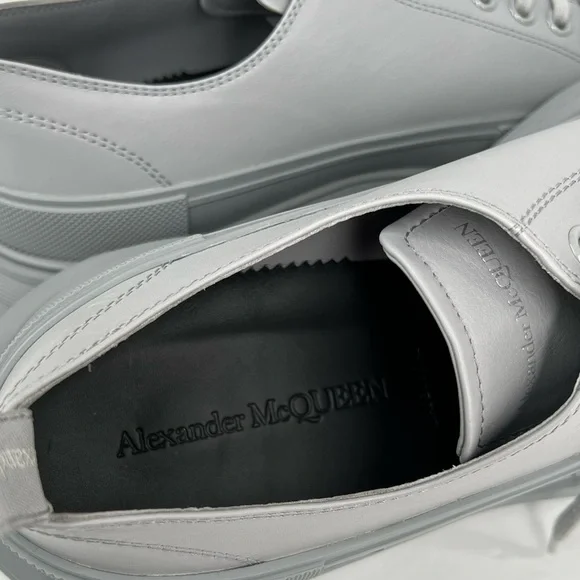 Alexander McQueen Men's Tread Slick Gray Low-Top Sneakers Size EU 49 - US 16 - Picture 8 of 10
